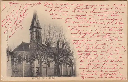 CPA Vezeronce, L'Eglise, gel. 1903
