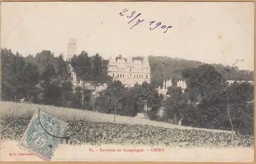 CPA Environs de Compiègne, Chiry, gel. 1909