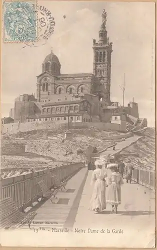 CPA Marseille, Notre-Dame de la Garde, gel. 1906