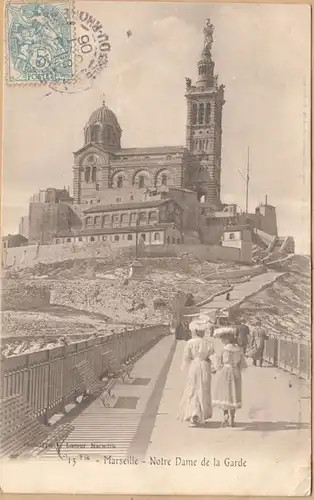 CPA Marseilles, Notre-Dame de la Garde, gel. 1906