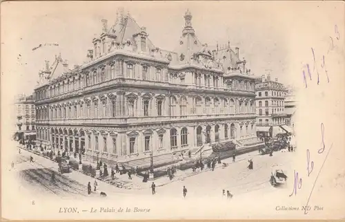 CPA Lyon, Le Palais de la Bourse, gel. 1903