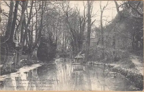 CPA Saint Didier, Villa Cabane, Un coin du Parc, La Pièce d'eau