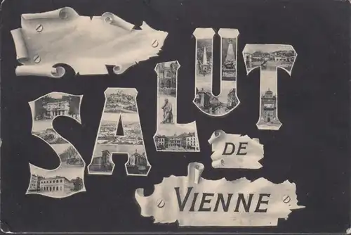 CPA Salut de Vienne, gel. 1907