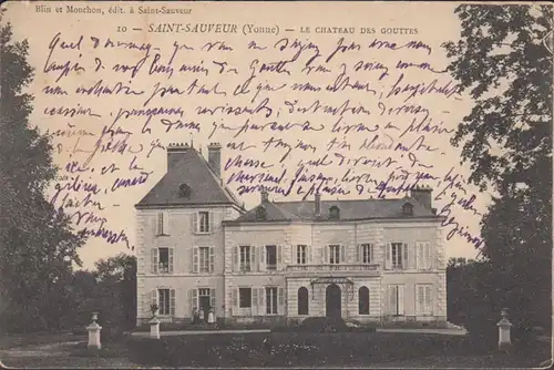 CPA Saint Sauveur, Le Château des Goûtes, englouti 1904