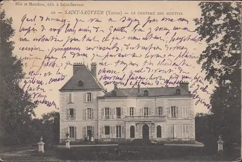 CPA Saint Sauveur, Le Château des Gouttes, gel. 1904