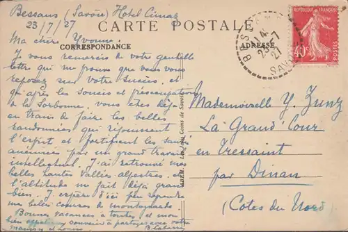 CPA Bessans, Vue générale et le Col de la Madeleine, englouti 1927