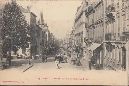 CPA Nancy, Rue Saint Jean la plus animée de Nancy, ungel.