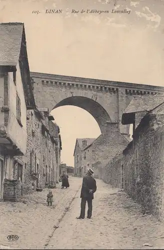 CPA Dinan, Rue de l'Abbaye en Lanvallay, ungel.