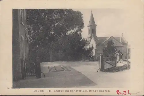 CPA Giens, Entre du Sanatorium Renée Sabran, ohn.