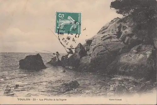 CPA Toulon, La pêche à la ligne, gel.