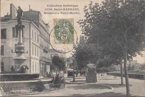 CPA Saint-Raphael, Boulevard Felix-Martin, gel.1907