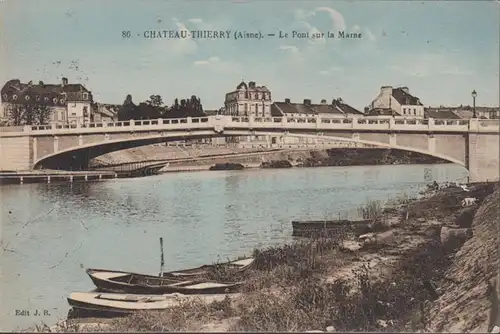 CPA Chateau Thierry, Le Pont sur la Marne, gel.1928