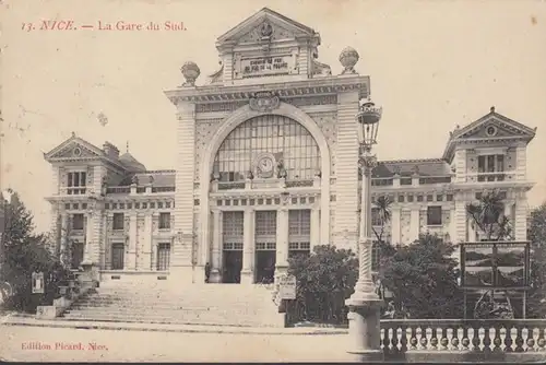 CPA Nice, La Gare du Sud, gel.