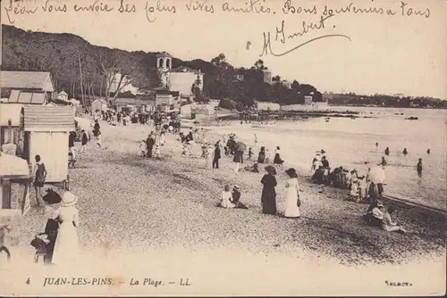 CPA Juan-les-Pins, La Plage, gel.