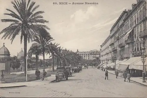 CPA Nice, Avenue Masséna, gel. 1914