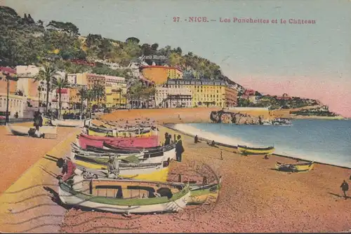 CPA Nice, Les Ponchettes et le Chateau, englout. 1933