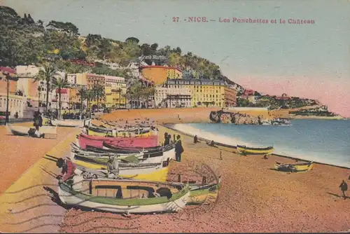 CPA Nice, Les Ponchettes et le Chateau, gel. 1933