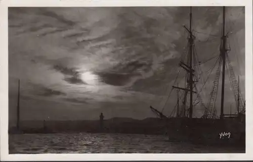 CP Saint Tropez, Crepuscule sur le port.