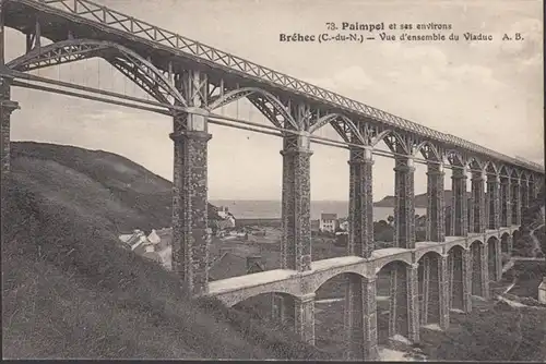 Cpa Brehec, Vue d'ensemble du Viaduc.