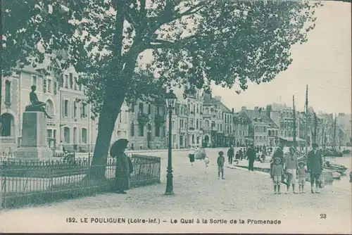 Cpa Le Pouliguen, Le Quai à la Sortie de la Promenade.