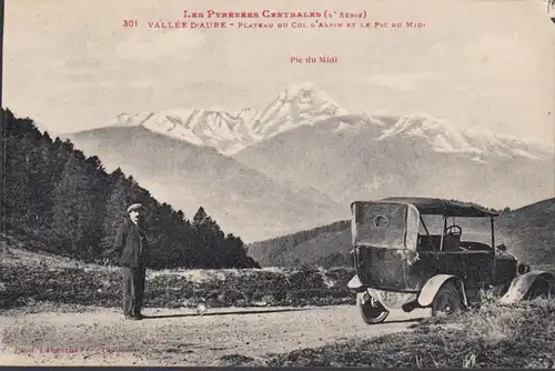 Cpa Vallée d'Aure, Plateau du col d ' Aspin et pic du Midi.