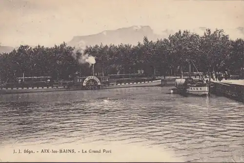 Cpa Aix-les-Bains , Le Grand Port, La Savoire, gel.