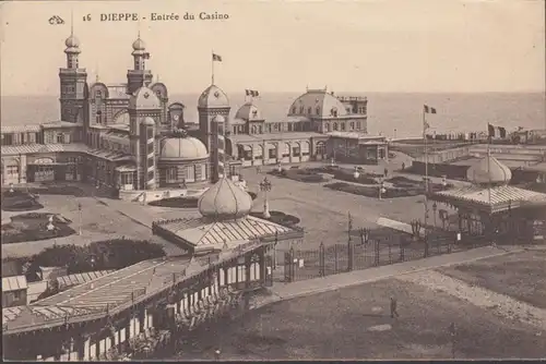 Cpa Dieppe, Entree du Casino, ungel.