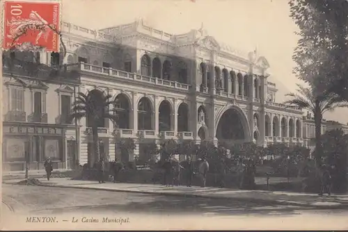 Cpa Menton, Le Casino Municipal, gel.