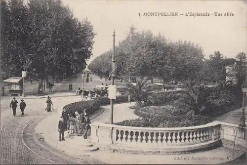 Cpa Montpellier, L'Esplande, Une Allee, ungel.