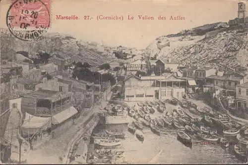 Cpa Marseille, Le Vallon des Refes, en 1905