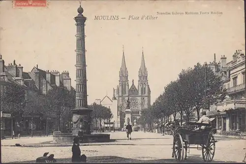 CPA Moulins, La Place d'Allier, gel. 1910