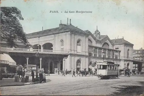 CPA Paris, La Gare Montparnasse, gel. 1912