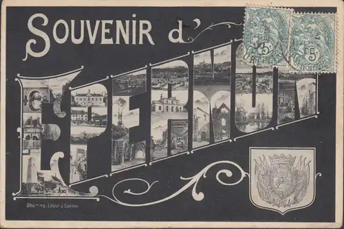 CPA Souvenir d ' Epernon, gel. 1903