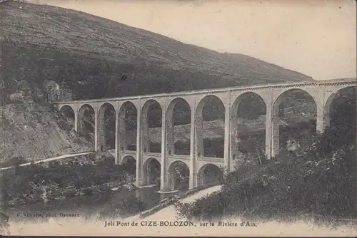 CPA  Joli Pont de Cize Bolozon, sur la Rivière d'Ain, gel. 1907