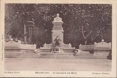 CPA Belley, Le Monument aux Morts, 1933