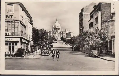 CPA Lisieux, Avenue de la Basilique, gel.