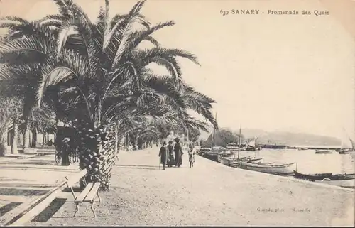 CPA Sanary, Promenade des Quais, ungel.