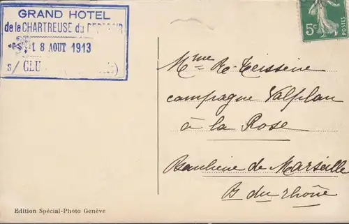 CPA Grand Hotel de la Chartreuse du Reposoir, Le Lac et Pointe- Percee, gel. 1913