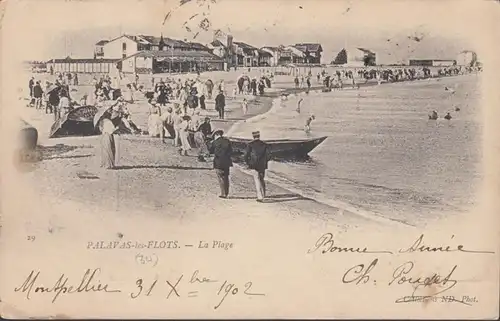 CPA Palavas les Flots, La Plage, gel. 1902
