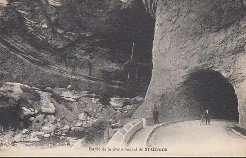 CPA Entree de la grotte vendant de St Girons.