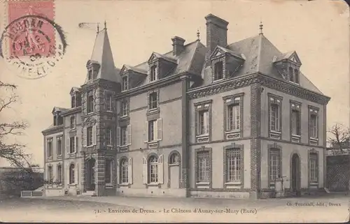 CPA Environs de DREUX - Le Château d'Aunay sur Muzy, gel. 1906