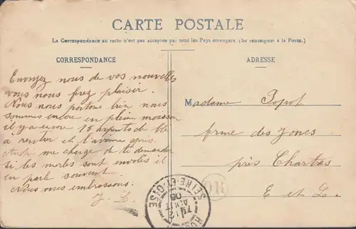 CPA Environs de DREUX - Le Château d'Aunay sur Muzy, gel. 1906