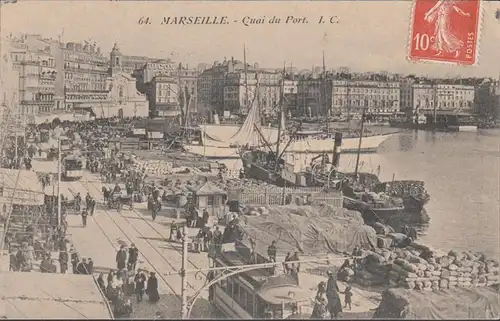 CPA Marseille, Quai du Port, englout. 1910