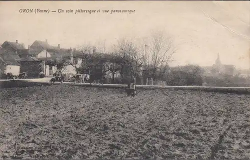 CPA Gron, Un coin pittoresque et vue panoramique, ungel.