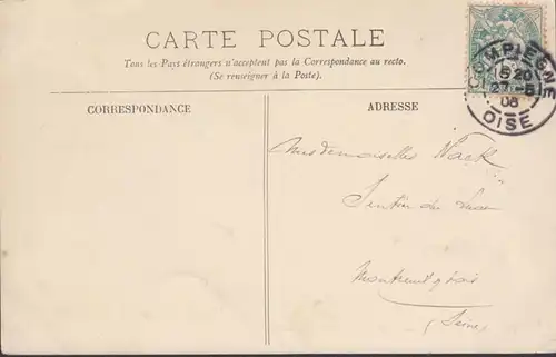 CPA Compiegne, La face du Chateau, gel. 1908