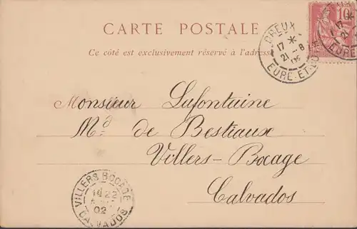 CPA Dreux, Vue generale prise de la Chapelle Saint Louis, gel. 1902