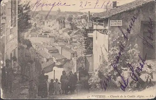 CPA Poitiers, Chemin de la Cueille Aigüe, englout. 1903