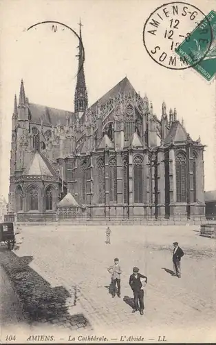CPA Amiens, La Cathédrale, L'Abside, gel. 1915