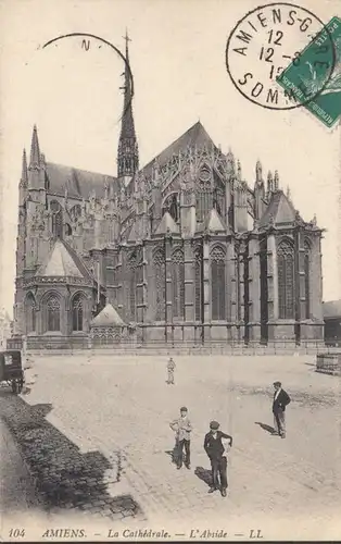 CPA Amiens, La Cathedrale, L'Abside, gel. 1915