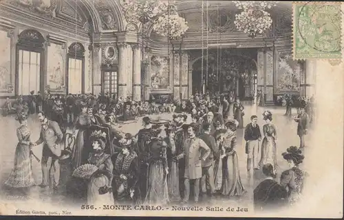 CPA Monte Carlo, Nouvelle Salle de Jeu, gel. 1906